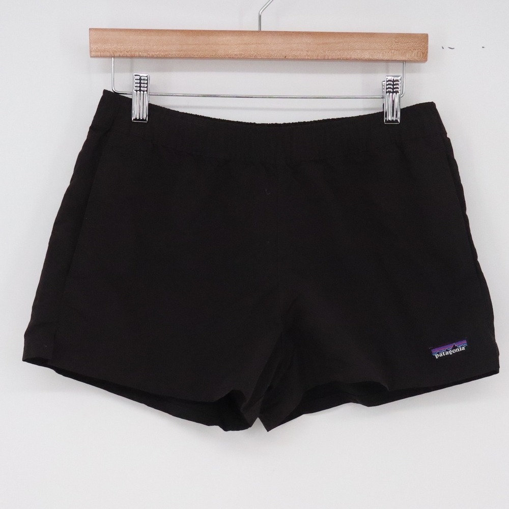 Patagonia Shorts Women S Baggies Black Recycled Nylon Active Excellent